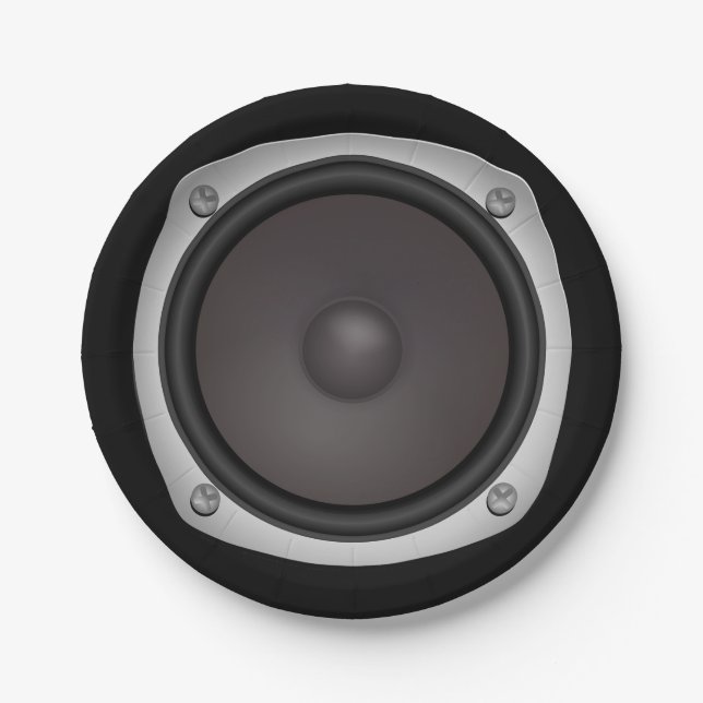 Faux Loudspeaker Paper Plate (Front)