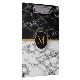 Faux Marble Clipboard with Custom Letter