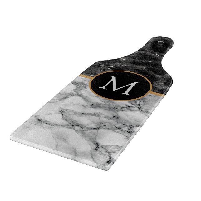 Faux Marble Cutting Board Personalised Your Letter (Corner)