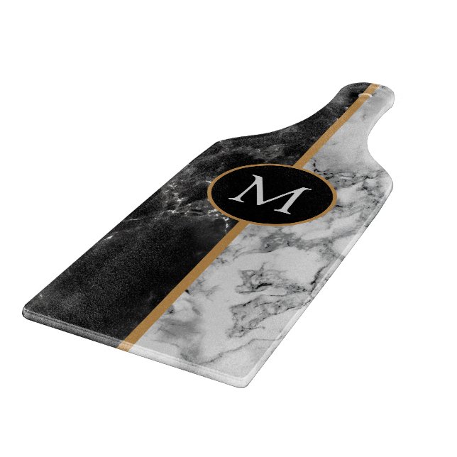 Faux Marble Cutting Board Personalised Your Letter (Corner)