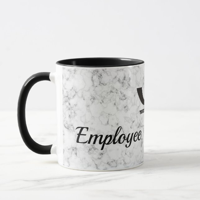 Faux marble employee of the month award mug (Left)