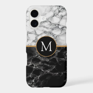 Faux Marble iPhone Case Personalised Your Letter