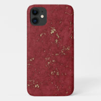 Faux marble-ruble-red gold accents