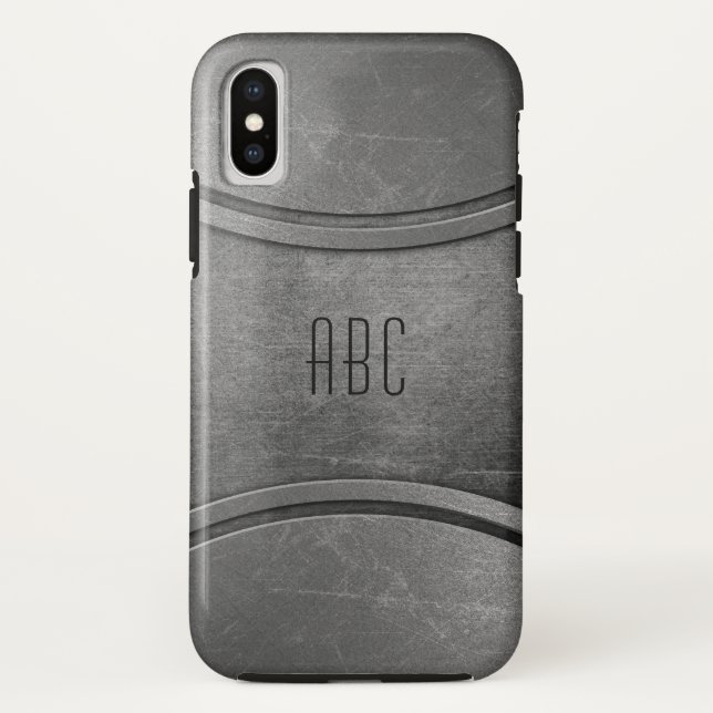 Faux Metal custom monogram phone cases (Back)
