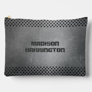Faux Metal Custom Name Accessory Pouch