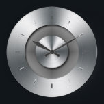 Faux Metal Elegant Modern Wall Clock<br><div class="desc">Faux Metal Elegant Modern Wall Clock.</div>