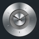 Faux Metal Elegant Modern Wall Clock<br><div class="desc">Faux Metal Elegant Modern Wall Clock.</div>