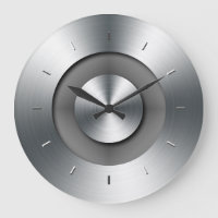 Faux Metal Elegant Modern Wall Clock