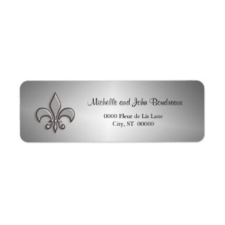 Faux Metal Silver Fleur de Lis