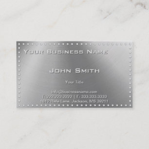 Faux Metal Steel Business Card