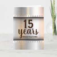 Faux metal studs milestone employee anniversary