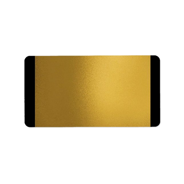 Faux Metalic Gold and Black Label (Front)