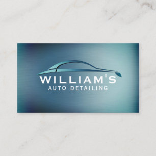 Faux metallic automotive business card