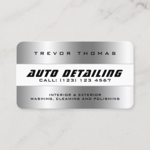 Faux metallic frame  business card
