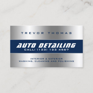 Faux metallic frame business card