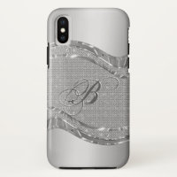 Faux Metallic Silver Look With Diamonds Pattern