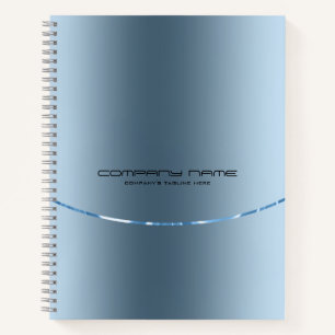 Faux Metallic Stainless Steel Look Notebook