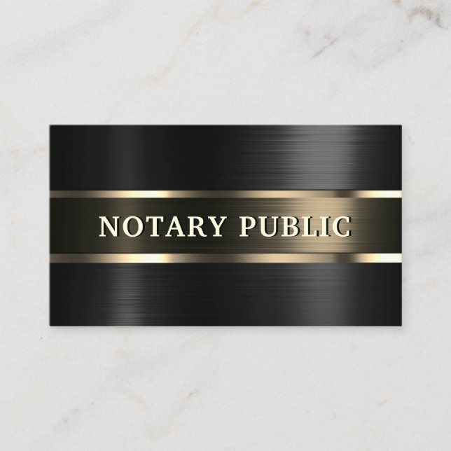 Faux metallic surface texture gold and metal business card (Front)