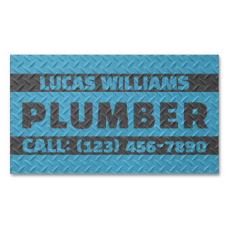 Faux metallic texture surface handyman Magnetic business card