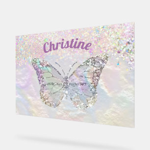 faux nacre butterfly acrylic sign