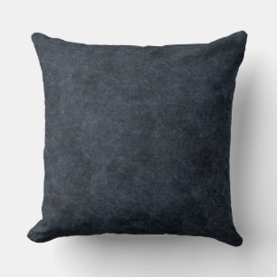 Faux Navy Blue Leather Cushion