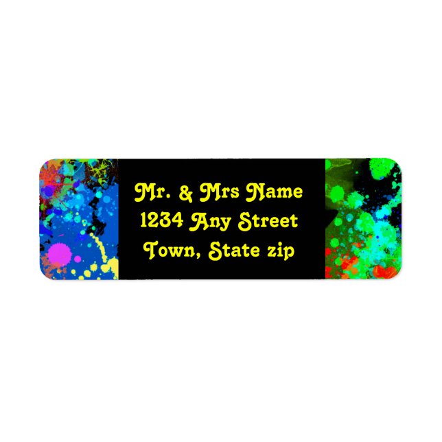 Faux, Neon Paint Splatter, Custom (Front)