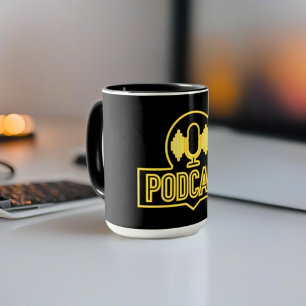 Faux Neon Podcast Symbol Mug