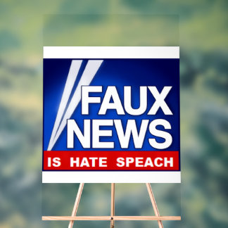 Faux News Acrylic Sign