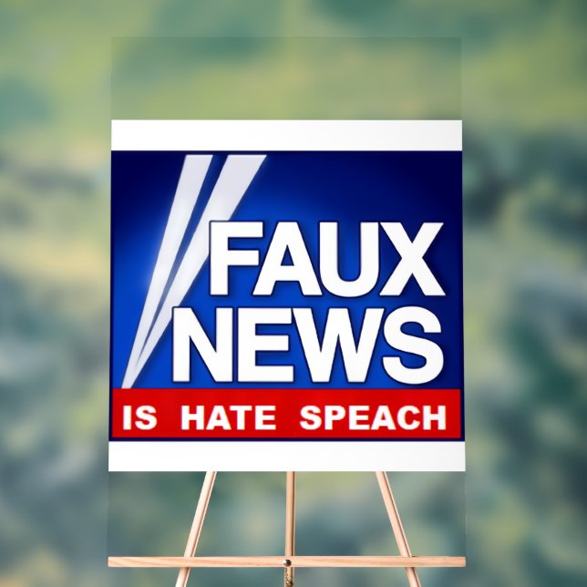 Faux News  Acrylic Sign (Neutral)