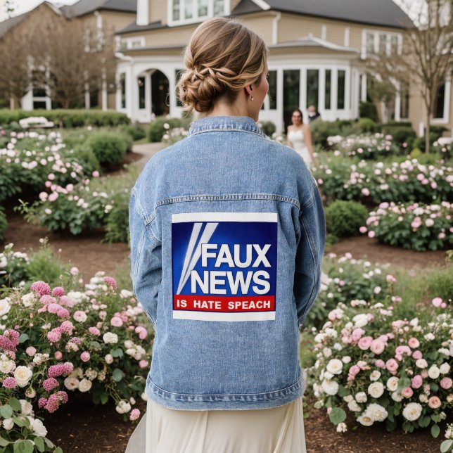 Faux News Denim Jacket (Wedding Back)