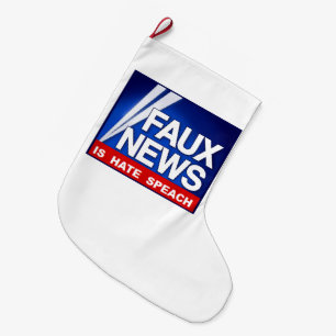 Faux News Large Christmas Stocking
