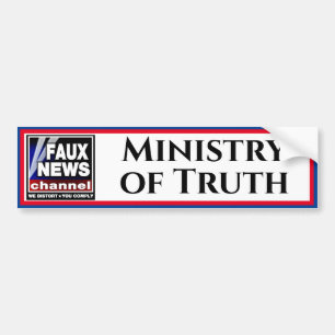 Faux News "Ministry of Truth" Bumper Sticker