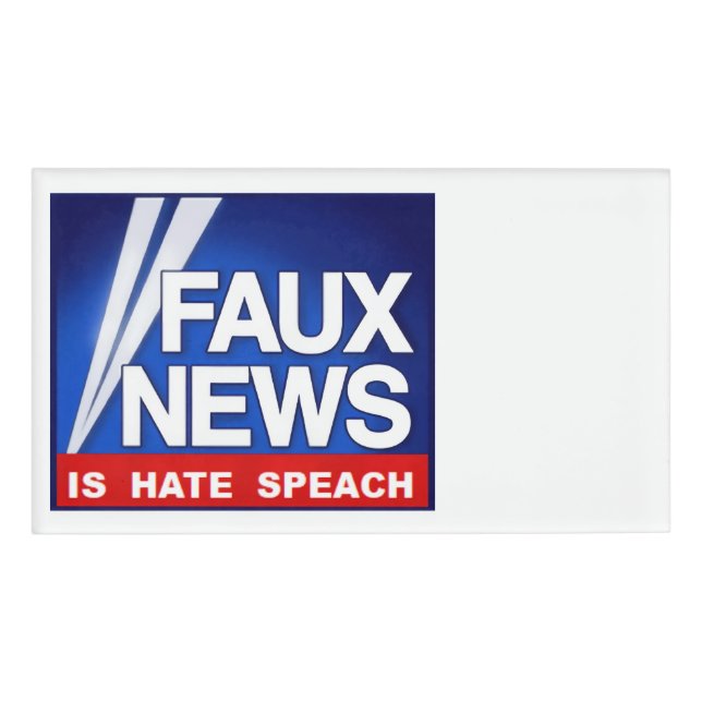 Faux News Name Tag (Front)