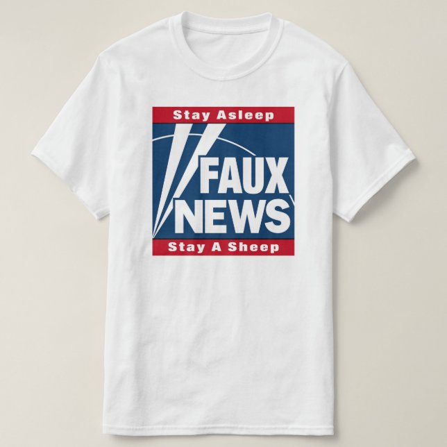 Faux News - Stay Asleep Stay A Sheep T-Shirt (Design Front)