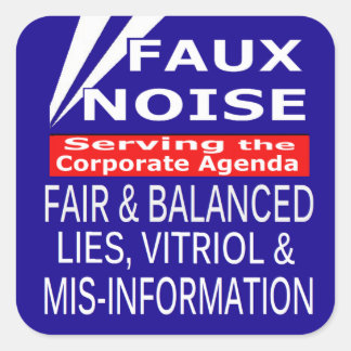 Faux Noise  ALL Lies,Vitriol & MisInformation Square Sticker