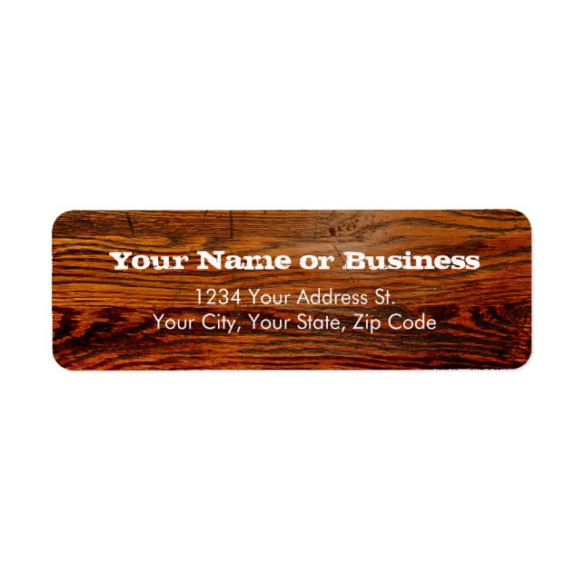 Faux Oiled Wood Plank Personalised Custom (Front)