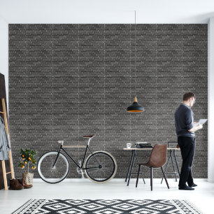 Faux Old Black Brick Wall