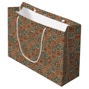 Faux Old Cloth Patches Art Gift Bag