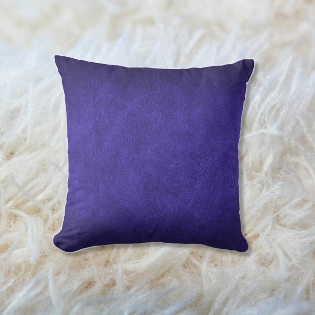 Faux Old Leather Royal Purple Cushion (Creator Uploaded)