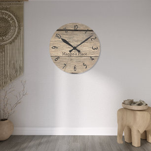 Faux Old Wooden Barrel•Custom Round Clock