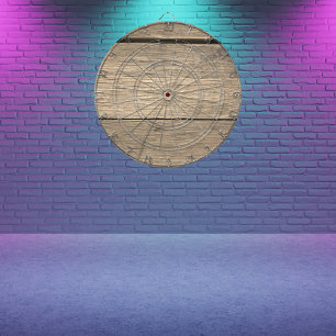 Faux Old Wooden Barrel Dartboard