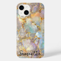 Faux Opal Gemstone Mineral Gold Stone Modern