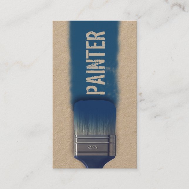 Faux paint brush trace cover business card (Front)