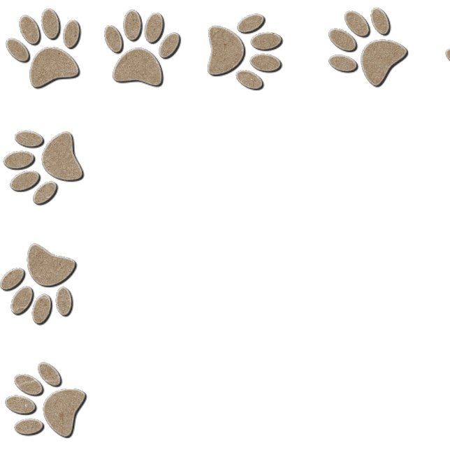 Faux Paper Texture Paw Prints Base For  Invitation (Creator Uploaded)