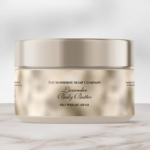 Faux Pearl Foil Style Cosmetics Jar Label