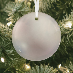 faux pearl printed glass hanging ornament