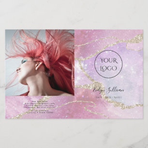 faux pearlescent effect bifold brochure