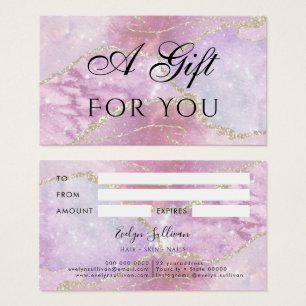 Faux Pearlescent Effect Gift Card