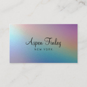 Faux Pearly Shimmer Modern Business Card