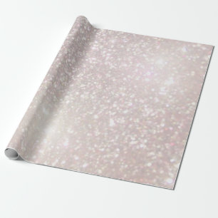 FAUX pink champagne glitter Wrapping Paper
